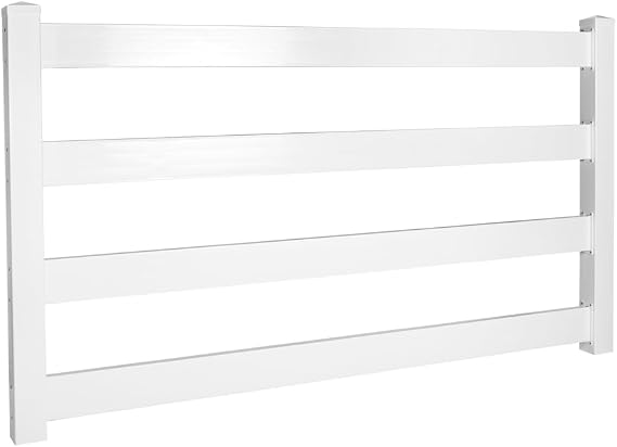 Weatherables 4-Rail 5x4 Vinyl Fence Gate EZ Pack White Vinyl Fence Gate Kit, Includes Stainless Steel Hinges, Latch and Gate Handle, and 1 Post with Aluminum Insert