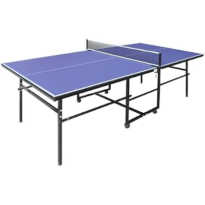 IUNNDS Portable Table Tennis Table 688.59FT Foldable Ping Pong Game Set for Indoor with Net and Post Set, 2 Paddles and 3 Balls