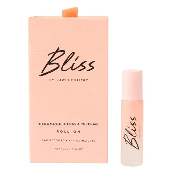 RawChemistry Bliss Pheromone Infused Perfume for Women Roll-On, 10ml | Premium Women's Roll-On Perfume, White Florals, Jasmine, Sandalwood & Musk, Long-Lasting, Made in USA