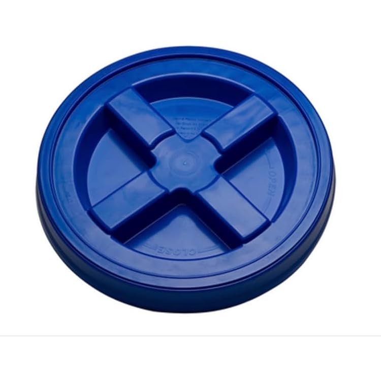 House Naturals Screw on Lid for 5 Gallon Plastic bucket container fits 3.5, 5, 6, 7 gallon pail Blue