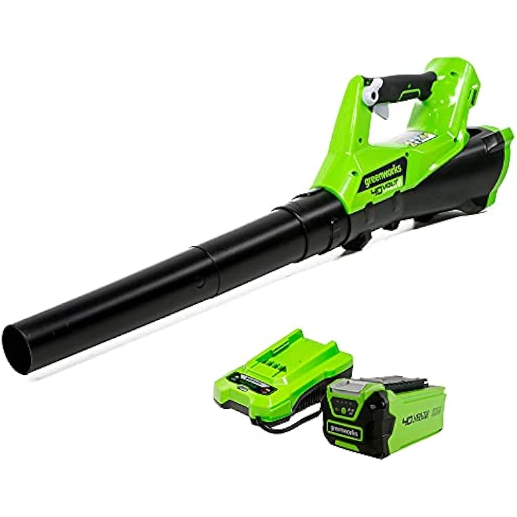 Greenworks 40V 110 MPH  390 CFM Cordless Axial Blower, 2.5Ah Battery and Charger Included