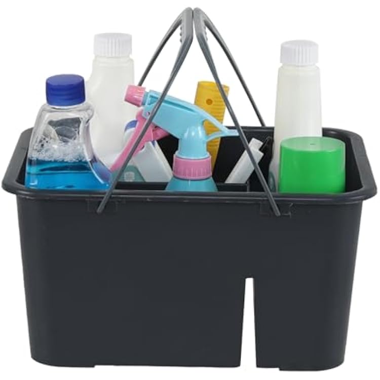 Xyskin Portable Shower Caddy Basket with Handle, Plastic Cleaning Caddy Bathroom Organizer Tote for College Dorm Essentials, Bath Storage, Grey