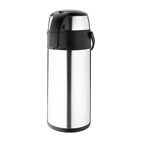 Olympia Pump Action Airpot 5L 445X172mm Stainless Steel Teapot Infuser