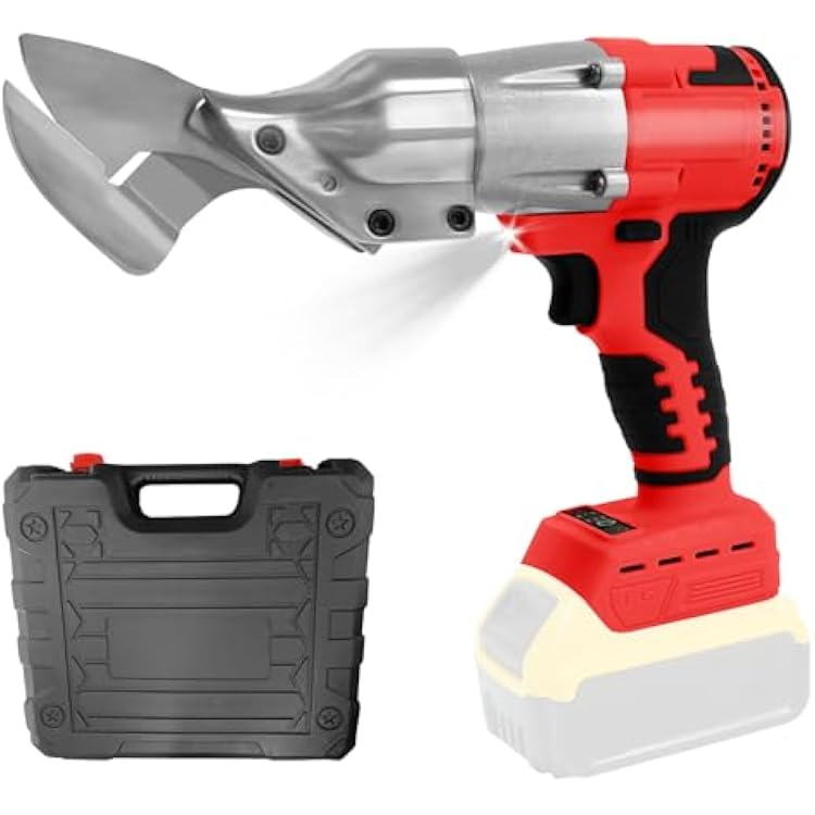 Brushless Cordless Metal Shears with LED & LCD Display, 2500 RPM Compatible with Mil-waukee M-18 Battery,Cuts 18GA Metal,Perfect for Stainless Sheet, Iron, Carpet, Leather, Cardboard Tool Only