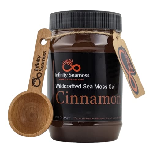 Sea Moss Gel  Cinnamon | St. Lucia Wildcrafted Sea Moss | 100% Organic 16oz