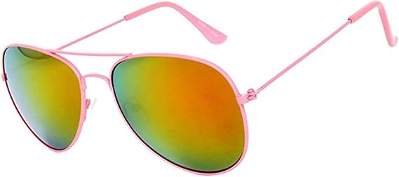 OWL Classic Aviator Style Sunglasses Metal Frame Colored Lens UV 400 Unisex