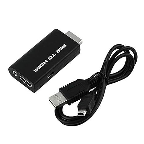 Simyoung PS2 to HDMI Converter Adapter, Video AV Adapter for Sony PS2 Playstation 2 with 3.5mm Audio Output Cable for HDTV HDMI Monitor