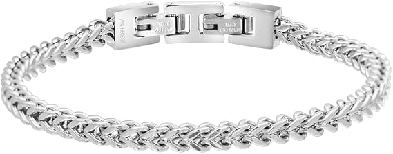 Van Heusen Mens Stainless Steel Franco Chain Bracelet