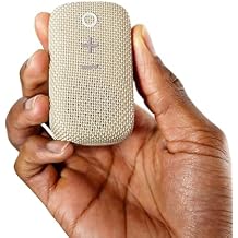 MEE Audio goSPKR Small Wearable Clip-on Bluetooth Speaker with IPX5 Water Resistance, Built-in Speakerphone with Microphone for Hands-Free Calls, Compact Design, Can Connect Up to 2 in Stereo (Beige)
