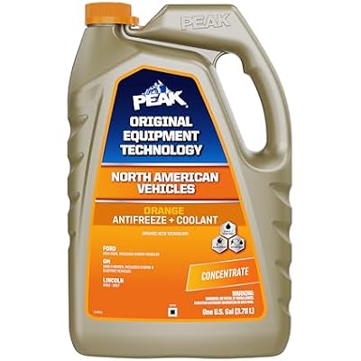PEAK OET Extended Life Orange Concentrate AntifreezeCoolant for North American Vehicles, 1 Gal.