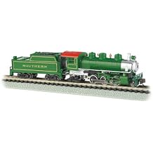 Bachmann Industries Prairie 2-6-2 Locomotive and Tender Southern Train Car, Green, N Scale