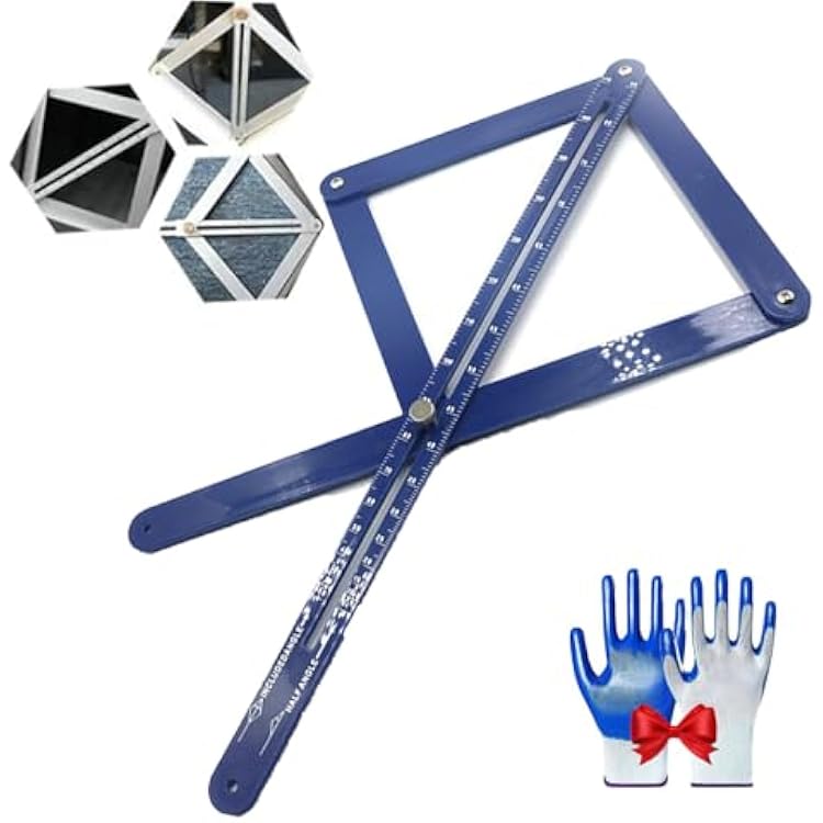 New Rele Premium Corner Angle Finder, 2025 New Angle Finder Tool, Miter Saw Protractor with Scales, Miter Saw Bevel Gauge and Corner Angle Finder for Woodworking Blue