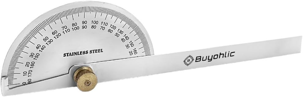Stainless Steel Protractor 0-180 Degree Machine Tools (Protractor)