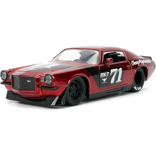 Diecast Collectibles Model Car Compatible with Jada 1:24 1971 Chevrolet Camaro Red Bigtime Muscle 35487