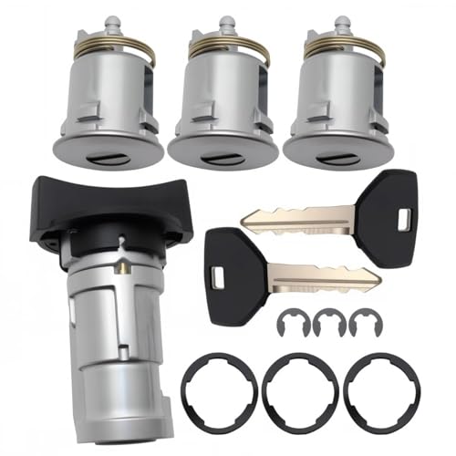 Ignition Switch Lock Cylinder & Door Lock Cylinders with Keys Fit for Jeep Wrangler Cherokee YJ Comanche Dodge B150 B250 B350 D150 D250 D350 Compatible with 17250.05 924-908 4720929K US211L 5161055AA