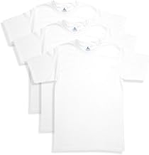 Yazbek Men's Heavy Weight (5.9-Ounce) Crew Neck Short Sleeve T-Shirt - 3-Pack (White, Large)
