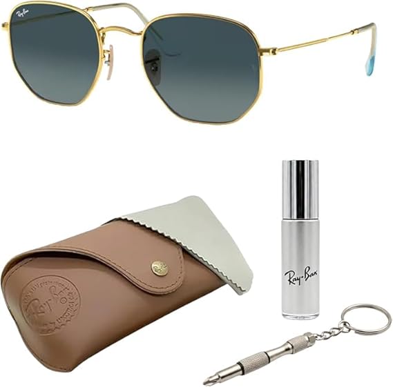 Ray-Ban RB3548N HEXAGONAL FLAT LENSES Sunglasses w/Official Eyewear Kit