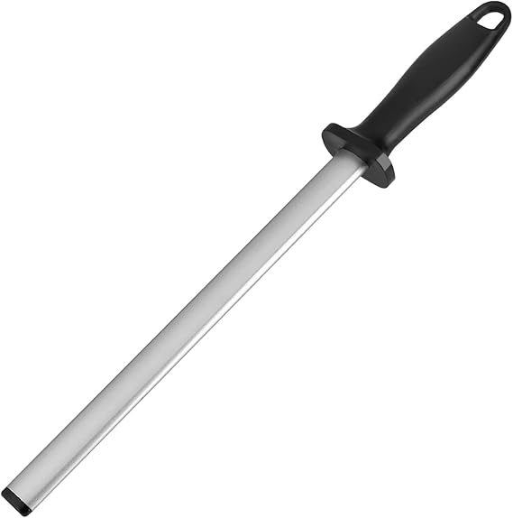Kitchen Knife Sharpener, 10 Inch Honing Rod Sharpening, Master Chef or Home Gourmet Blade, Sharpening Rod or Stick