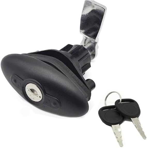 RV T-Handle Lock Kit with Keys,Motorhome Locks Garage Door Lock for Motorhome Trailer Caravan RV Tool Box Black, 1 Pack