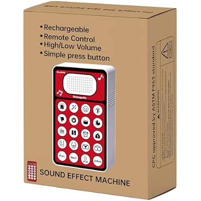 Rechargeable Sound Effects Machine, 48 Kid Joke Button,Farrrt Machine,16 Hilarious Sounds,Remote Control,Prank Boy Toys for Age 6 7 8 9 10 Years Old,Gag Birthday Gift,Easter Basket Stocking Suffers