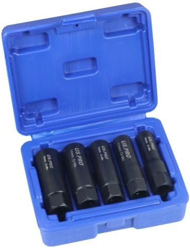 US PRO 5-Piece Deep Impact Twist Socket Set, 3/8" Drive, 10-16mm, Chrome-Molybdenum Steel