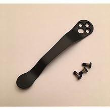 Matte Black Titanium Pocket Clip compatible with Spyderco Native 5 G10 Stretch Matriarch Delica 4 Endura 4