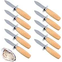 MGTECH 10 Pcs Oyster Shucking Knives, Bulk Oyster Shucker Clam Opener