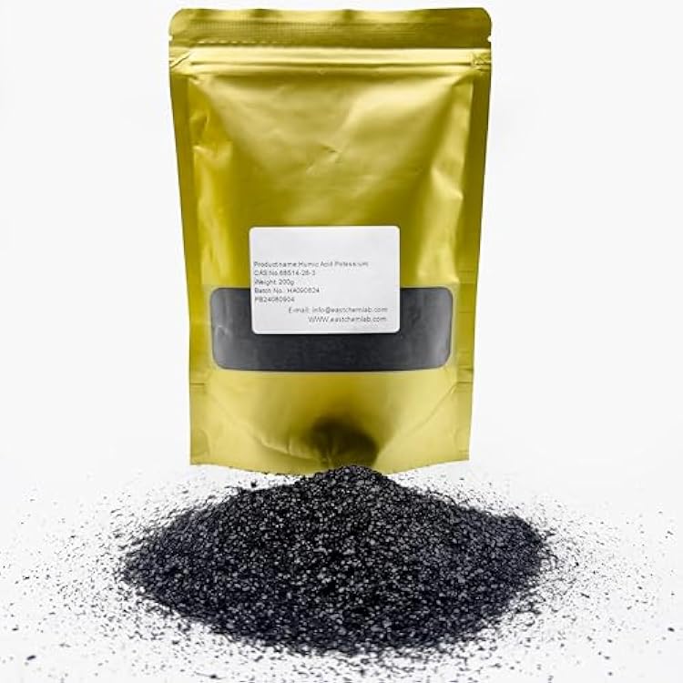 Organic Humic Acid- Potassium Humate 100% Soluble Powder - Soil Conditioner200g
