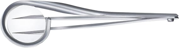 Rubis Pointed Tweezers Stainless Steel with Magnifying glass - 1K020