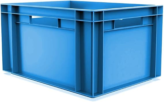 Euro Container Plastic Box, Stacking & Storage Container Box, 400x300x230(h) mm (BLUE)