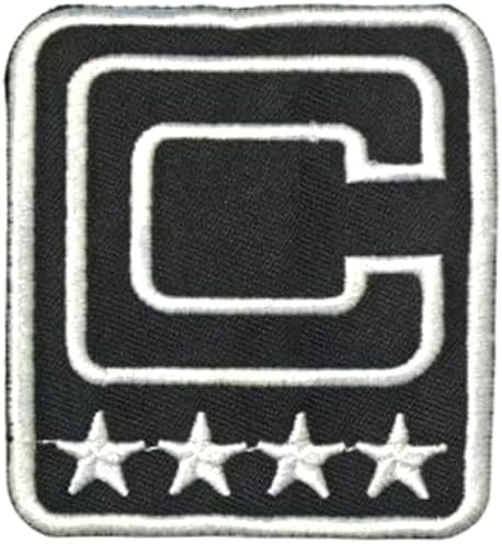 Black Captain C Patch with 4 White Stars