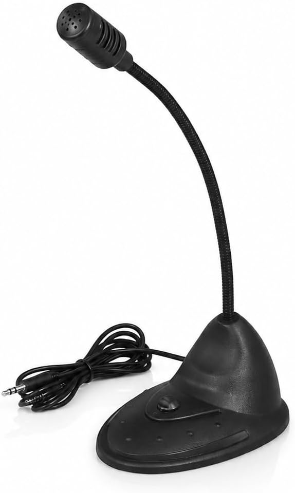 Coverzone Kablolu Kondansatör Mikrofon 3.5mm Stereo Jack Bağlantı Gürültü Azaltıcı 20Hz-20kHz Frekans Tepkisi -58dB Hassasiyet ≤10kΩ Empedans Masaüstü Esnek Boyunlu Mikrofon | T-350