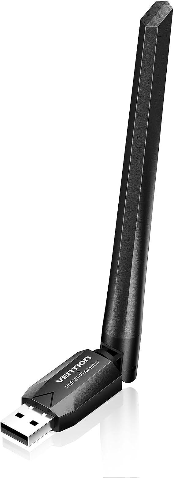 VENTION AC600 USB WiFi Bluetooth 5.0 Adapter, 6dBi Antenna WiFi Dongle for PC/Laptop/Desktop, Dual Band 2.4GHz/5GHz, Supports Windows 11/10/8.1/8/7/XP for Wi-Fi, Windows 11/10/8.1/7 for Bluetooth
