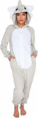 Funziez! Slim Fit Adult Onesie - Animal Costume - Plush Unisex Christmas One Piece Cosplay Suit for Women and Men