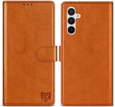 for Samsung Galaxy A16 Wallet Case with [RFID Blocking] Card Slot Kickstand Magnetic Closure Leather Flip Protective Phone Case for Samsung Galaxy A16 Case WalletBrown-6.7 inch