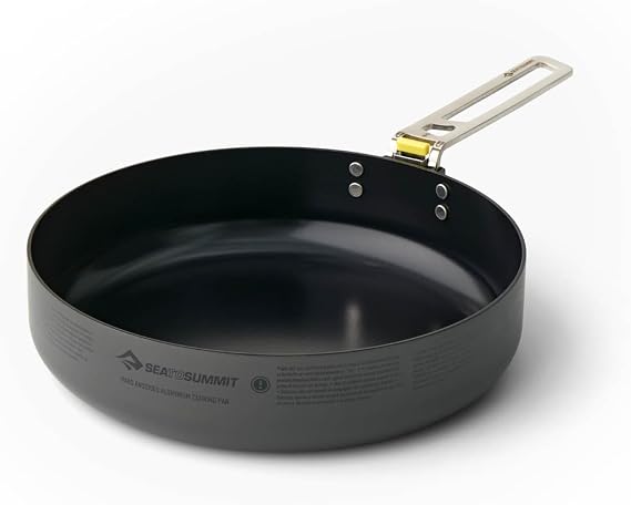 Sea to Summit - Frontier Ultralight Cooking Pan - 1 to 2 Person - Non-Stick 20cm Camping Frying Pan - Hard-Anodised Aluminium Camping Cookware - 366g