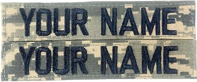 2 piecee ABU Name Tape & Air Force Tape Sew on or with Hook Fastener, 1x 5 Length