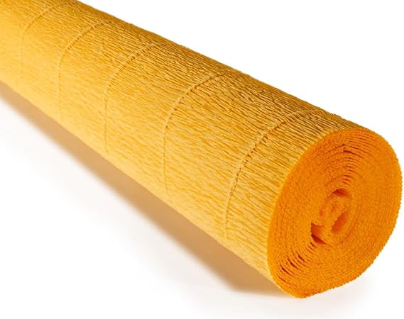 Premium Italian Crepe Paper Roll Heavy-Weight 140 gram(40+ Colors) (Yellow(976))