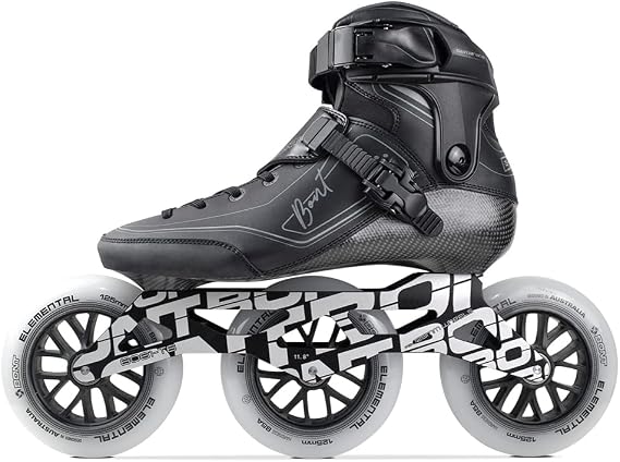 Bont Semi Race III Inline Skates 125mm, 2PF Unity 11.8 Inch Frame, Elemental 125mm Wheels, ABEC 7 Bearings, Fitness and Speed Skating