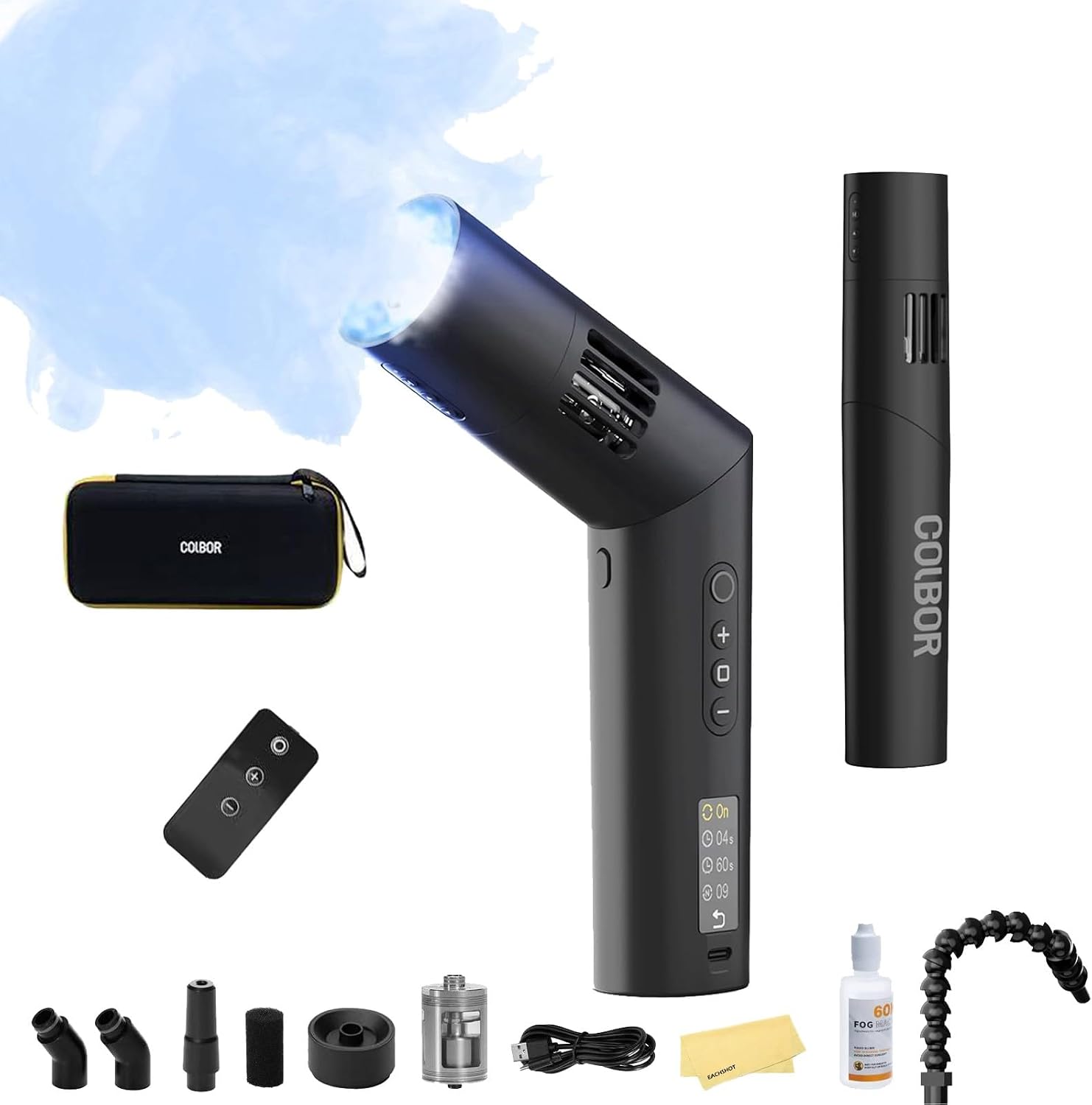 Colbor CF5 Portable Fog Machine with Magnetic RGB Color Light Battery Operated Portable Smoke Machine Handheld Fog Machine with Remote Control Fog Machine for Parties and Stage Effects