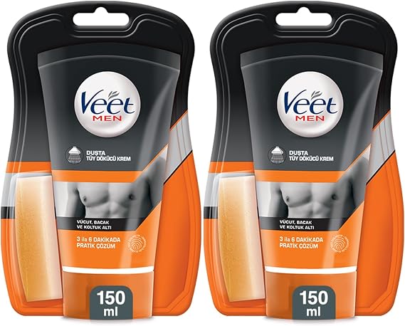 Veet Men Shower Depilatory Cream Special for Men, (2 x 150 Ml)