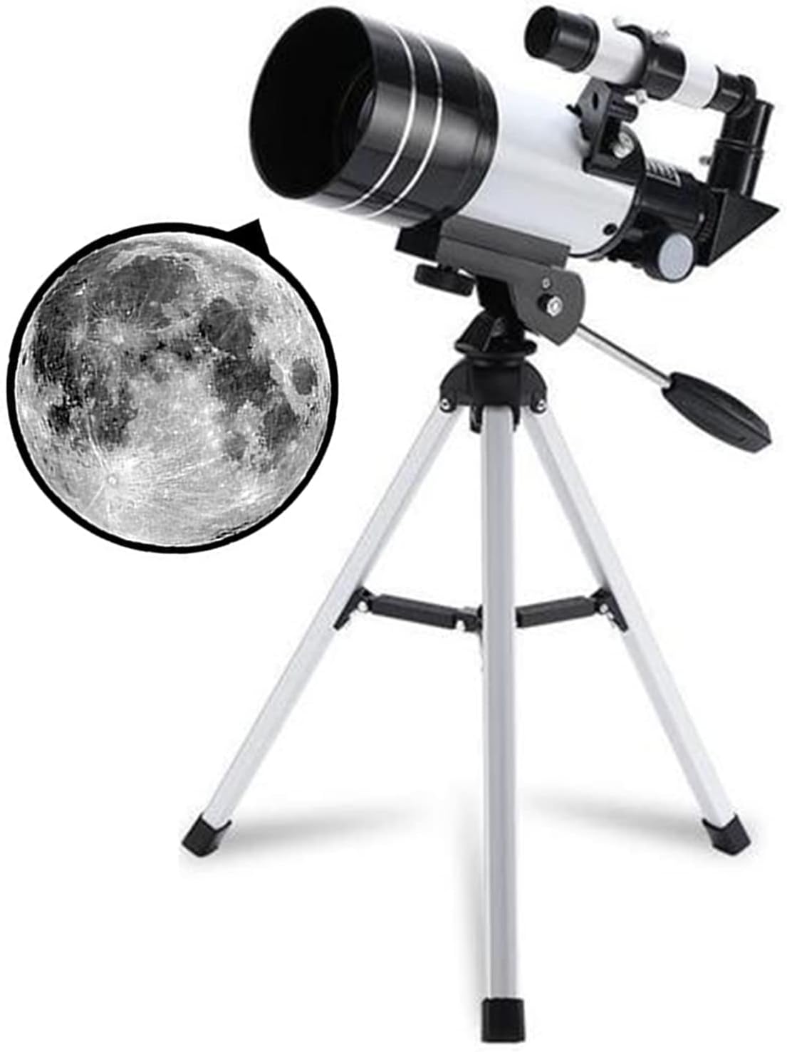 EOTECK Professional Refractive Telescope for Beginners, 300X70mm Space Zoom 150X Astronomical Telescope, Watch Stars MoonOutdoor Viewing