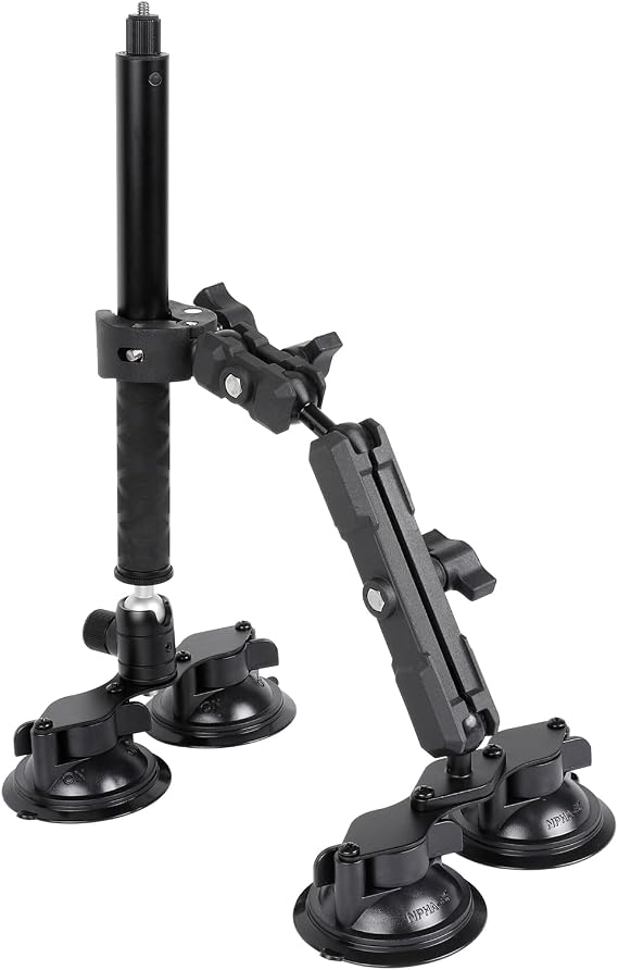 4-in-1 Suction Car Mount for Insta360 X6 X5 X4 & DJI OSMO 360