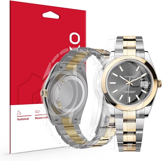 skoko [2 Pack Full Body Protective Film Compatible with Rolex Datejust 41mm Ref. 126300 126301 126303 126331 126333 126334, Transparent Clear Skin, Full Protector Coverage, Anti Scartch