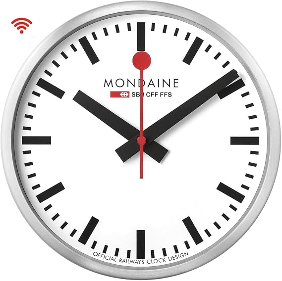 White 25cm Wall Clock by Mondaine Watches