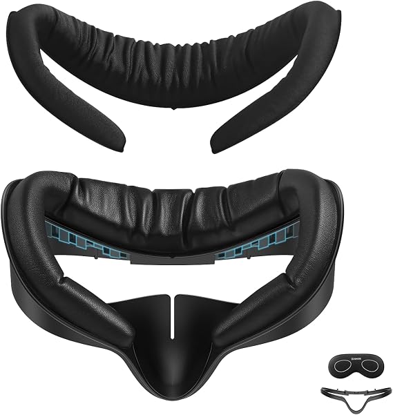 AMVR Q3SFC1 Facial Interface Pad for Quest 3S, PU & Ice Silk, Not Fit Q3
