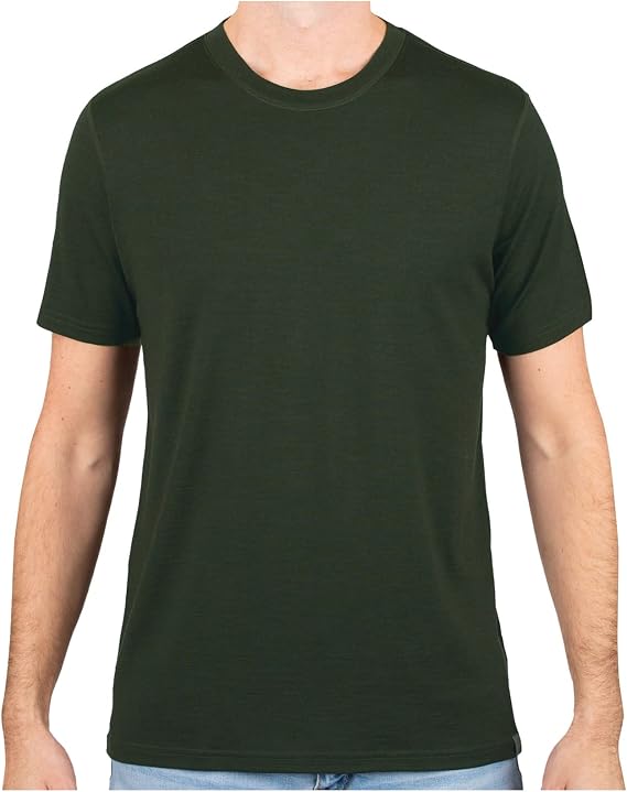MERIWOOL Mens Merino Wool Short Sleeve T Shirt Lightweight Base Layer