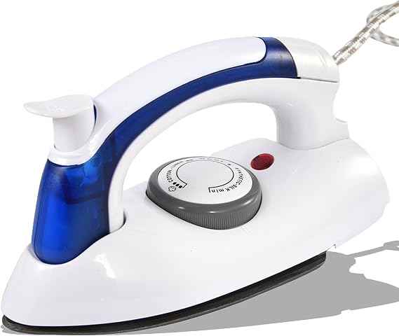 Portable Mini Steam Iron, Handheld Folding Flat Iron for Clothes, Non Stick Sole Plate, Temperature Control, Small Size for Home Travel