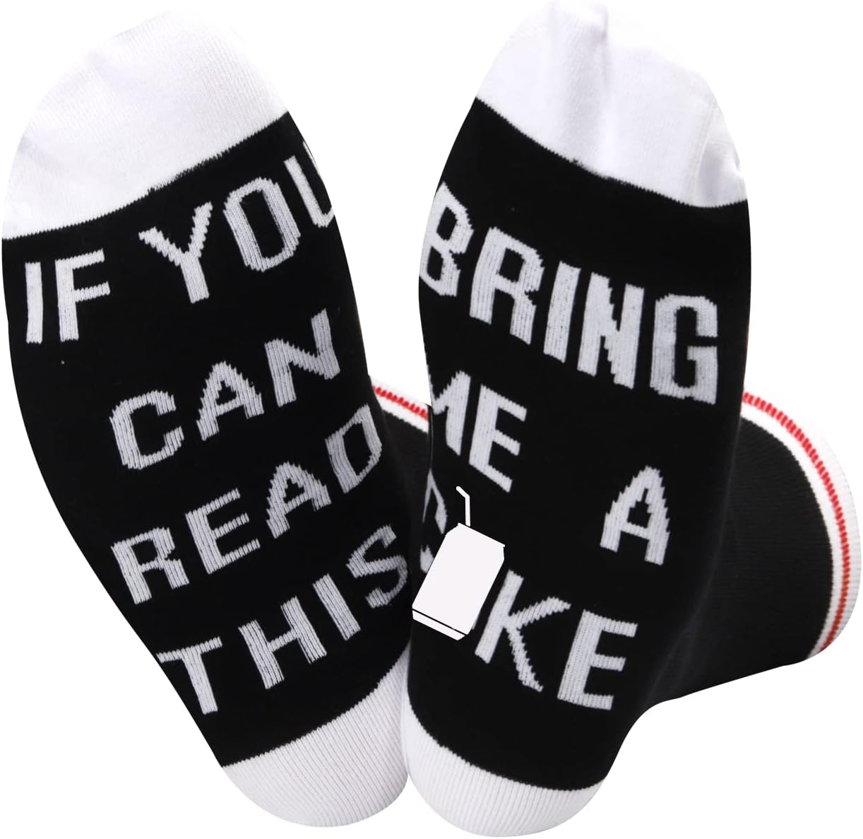 TSOTMO 2 Pairs Drinks Lover Socks - If You Can Read This Bring Me A Drink - Novelty Gift for Men Women