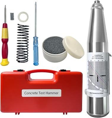 FUZIDDN Professional Rebound Hammer, Concrete Test Hammer for Strength Testing, 10-60 Mpa 1450-8702 Psi, Meets ASTM C805 & EN 12504-2 Standards, with Calibration Certificate & Portable Case